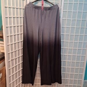 Simple XL purple/ Black Wide Leg Pants 6728